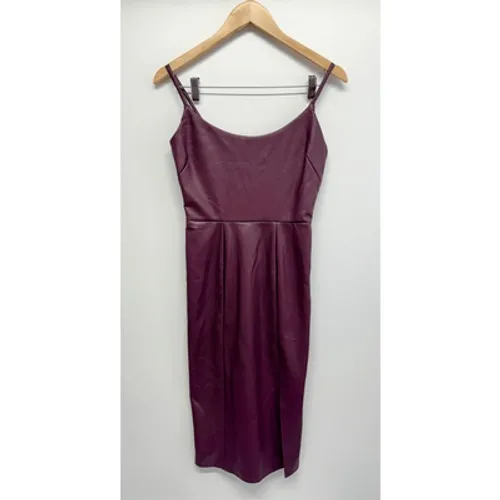 Steve Madden Mini Dress in‎ Cordovan Faux Leather Size 2 Sleeveless NWT - Image 2