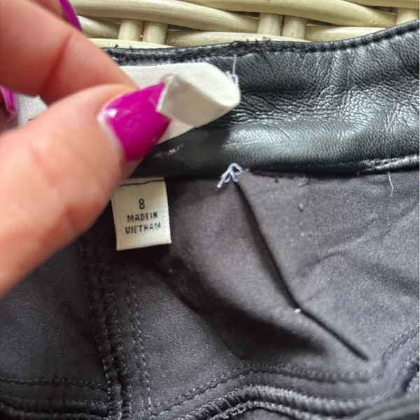 Aritzia Wilfred The Melina Vegan‎ Leather High Rise Straight Leg Pants 8 Classic - Image 6