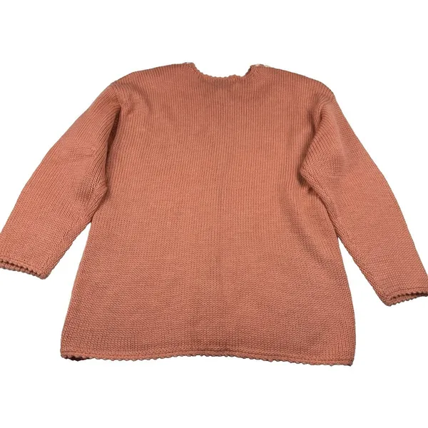 Vintage SK & Company Wool Blend Sweater Size Large Heavy Weight‎ Beaded Unique - Image 2