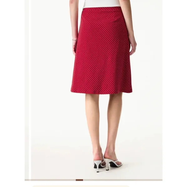 New OGL Stretch Cotton Polka Dot A-Line Flare Skirt Limited Edition Small - Image 2