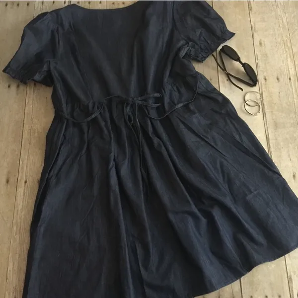 Boho Chic Chambray Denim Peasant Top NWT Blue Size XL - Image 9