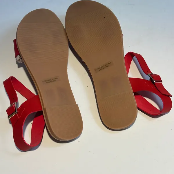 Dream Pairs‎ Hoboo Red Flat Ankle Strap Sandals Womens 8.5 NEW - Image 5