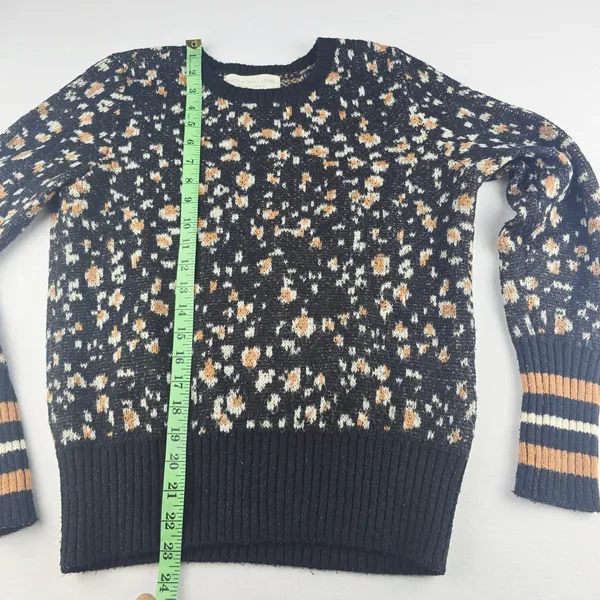 Saltwater Luxe Womens Sweater Animal Print Crew Neck Long Sleeve Knit‎ Small - Image 6