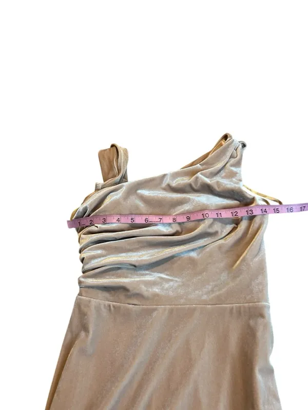 REVELRY tan Maxi Gown Silver Size 2 - Image 3