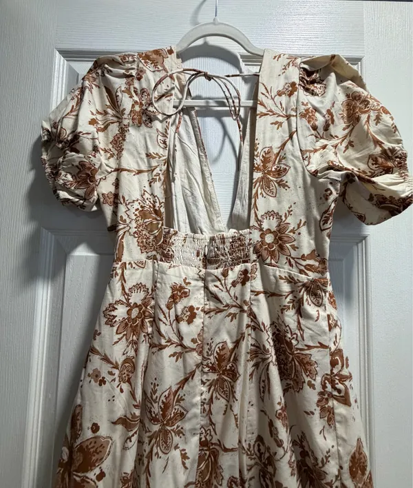 Abercrombie & Fitch Emerson Maxi dress poplin puff sleeve M - Image 3
