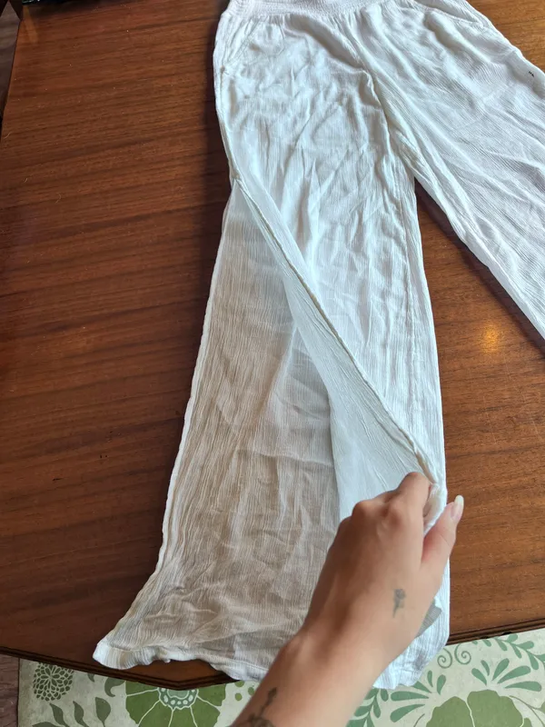 NWT Linen Wide Leg Beach Pants - Image 5