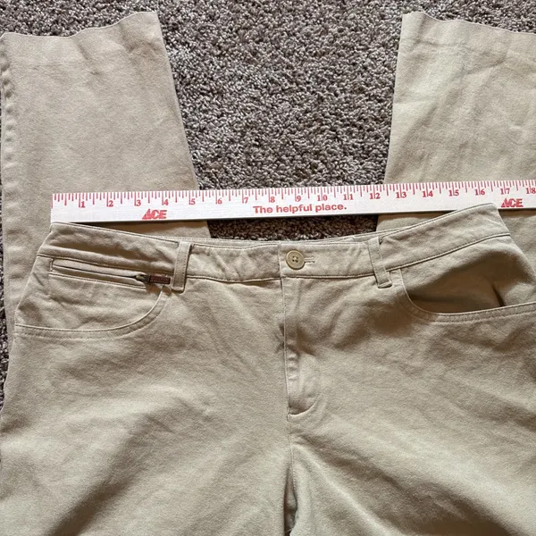 Lauren Ralph Lauren Women's Khaki Stretch Jeans Size 12 - Image 4