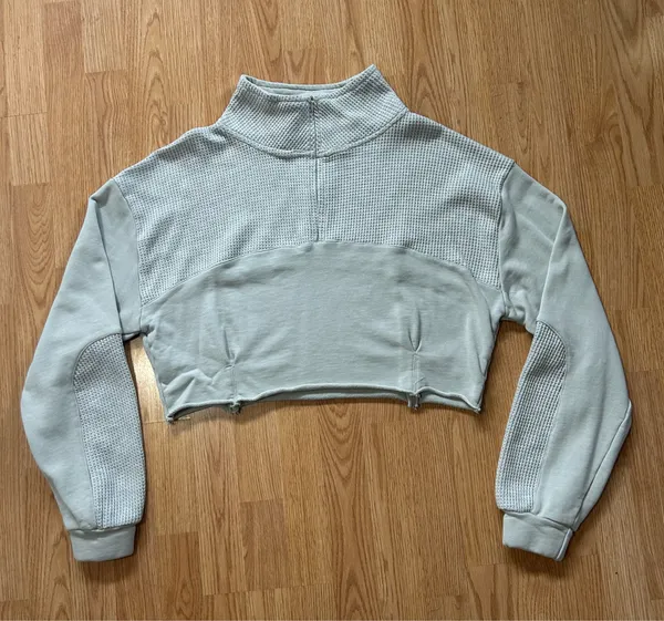 Quarter Zip Cropped POL Top - Image 5