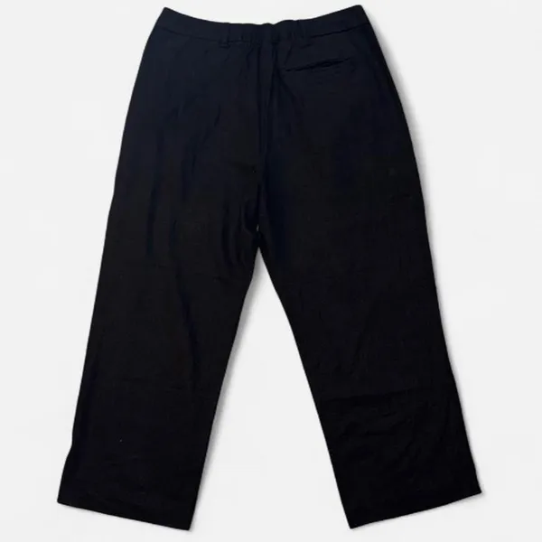Old Navy Taylor Wide Leg Trouser Black Linen Pant, size Large PETITE - Image 7
