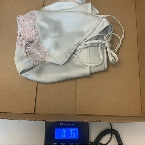 Zara Women's XL Camisole Silver Pastel Pink Dainty Lace Trim Y2K Whimsical Fairy - Image 8