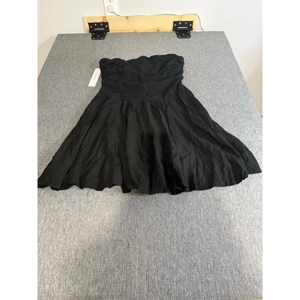 Princess Polly Rashida Strapless Mini Black Dress Size 8 NWT - Image 2