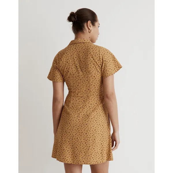 Madewell Kacie Mini Shirtdress Bitsy Bouquet Yellow Floral Size 10 - Image 3