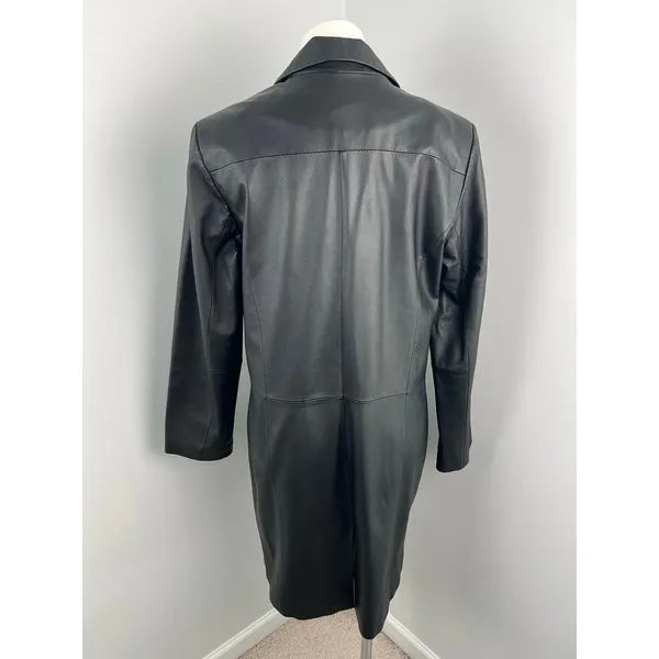 Bagatelle Vintage Genuine Leather Trench Peacoat Large Matrix Mob Wife - Image 5