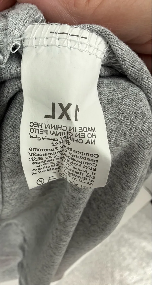 “VERY SOFT” Women's 1X Razor Back T-Shirt Dress Gray Coverup Lounge Wear - Image 4