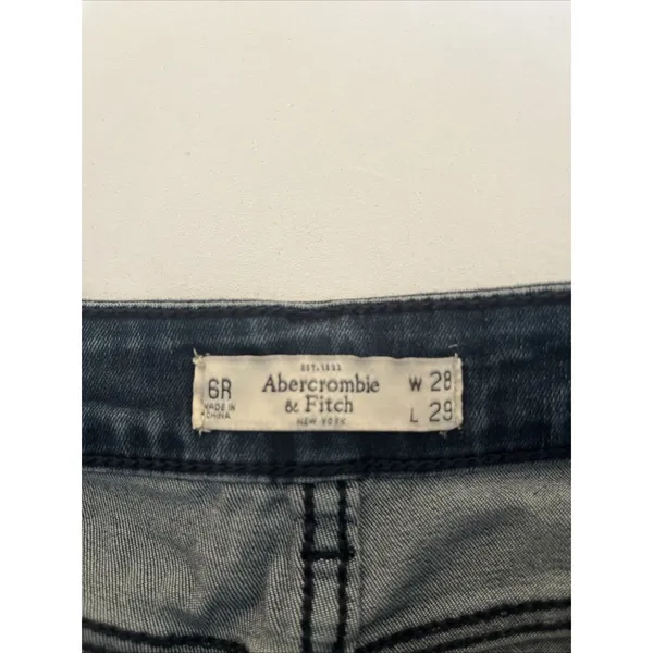 Abercrombie Fitch Skinny Stretch Blue Denim Jeans Size 6R 28 x 29 - Image 5