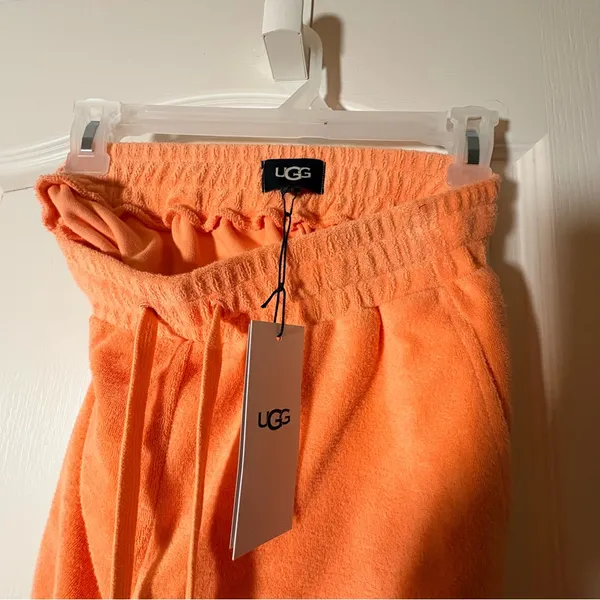 UGG Amiah Drawstring Shorts in a vibrant orange, NWT Sz XS. - Image 4