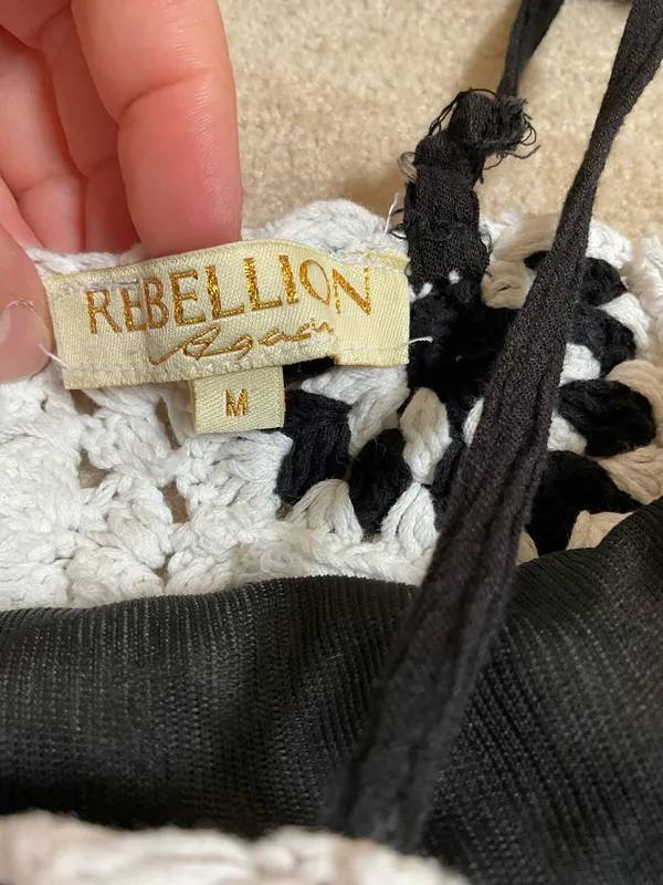 Rebellion Again Crochet Top Crop - Image 2