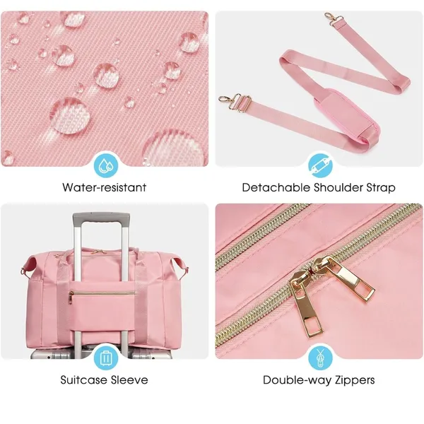 AIRLINE TRAVEL DUFFEL BAG Pink - Image 3