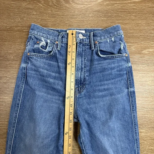 Mother Superior The High Waisted Smokin Double Ankle Jeans Women 25 Crop USA - Image 9
