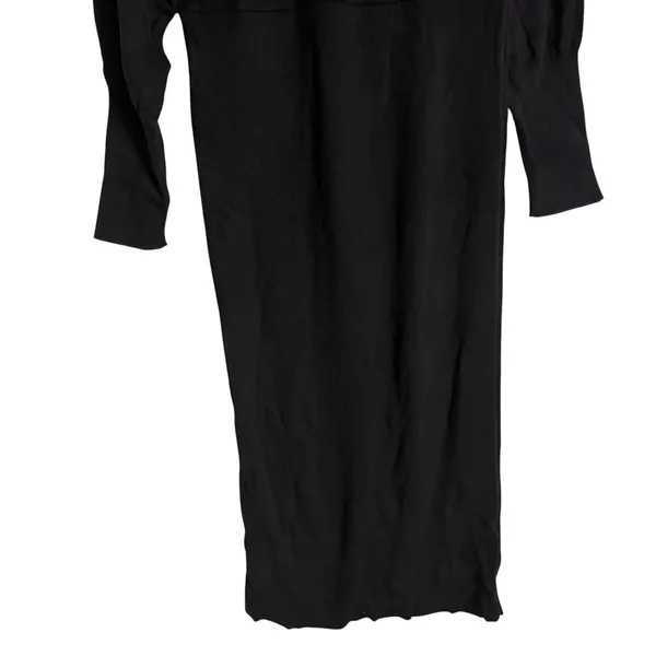 Ripe Sloane Black Knit Long Sleeve Crewneck Sweater Midi Dress Maternity Large - Image 10