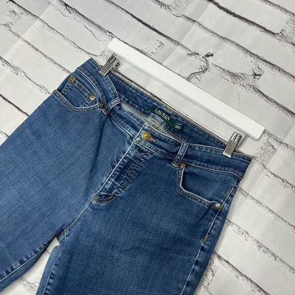 Lauren Ralph Lauren Straight Jeans 10 Stretch Mid‑Rise Ankle Streetwear Denim - Image 7