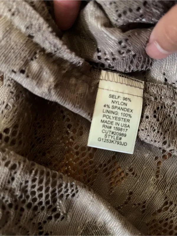 Altar'd State Brown Taupe Lace Tiered Maxi Skirt Small Cottagecore Romantic - Image 7