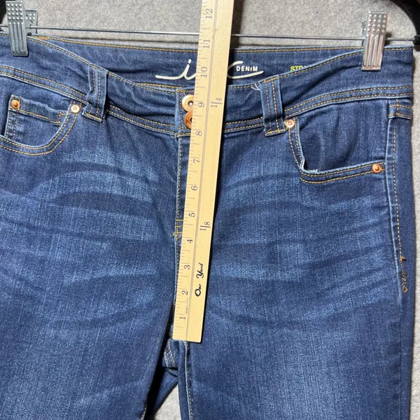 INC Denim Straight Leg Crop Jeans Dark Wash Mid Rise Stretch‎ Womens 6P Petite - Image 5