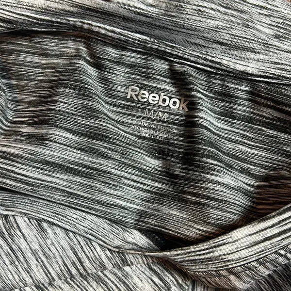 Reebok Grey Heathered Space Dye Long Sleeve Athletic Long Sleeve Shirt - Image 2