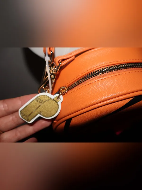 NWT Betsey Johnson Game Time Basketball Crossbody Bag Purse Whistle Charm - Image 14