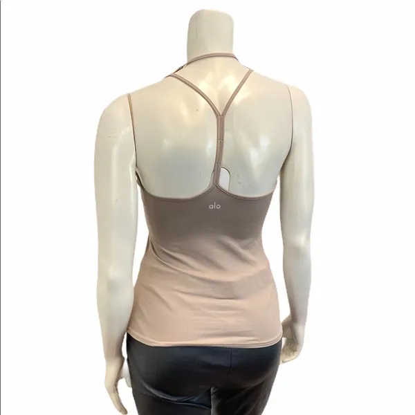 Alo Racerback Tank Top Brown - Image 2