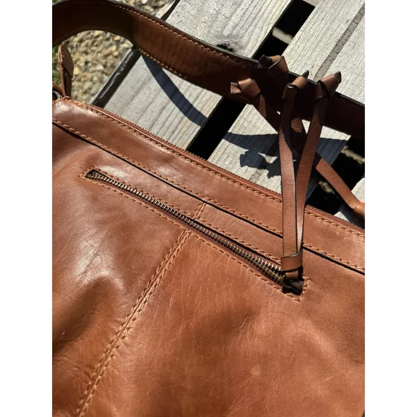 Brown‎ Leather Shoulder Purse Bag - Image 6