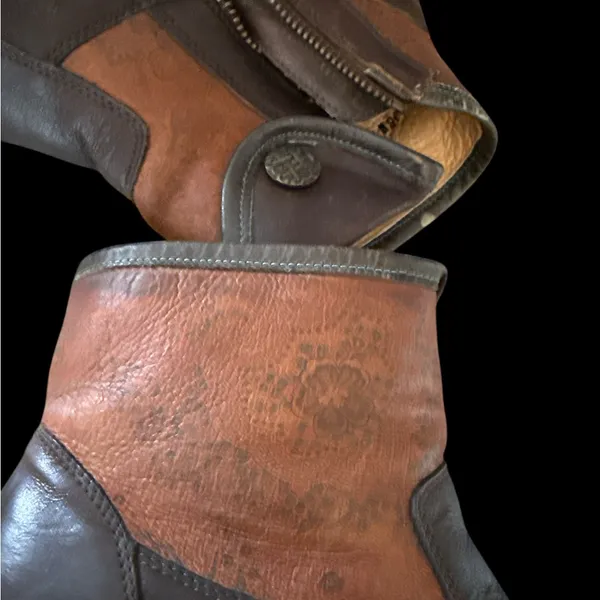 vintage JB Dillon sz 8 design Brown Leather Ankle Boots JBW1801 mexico - Image 3