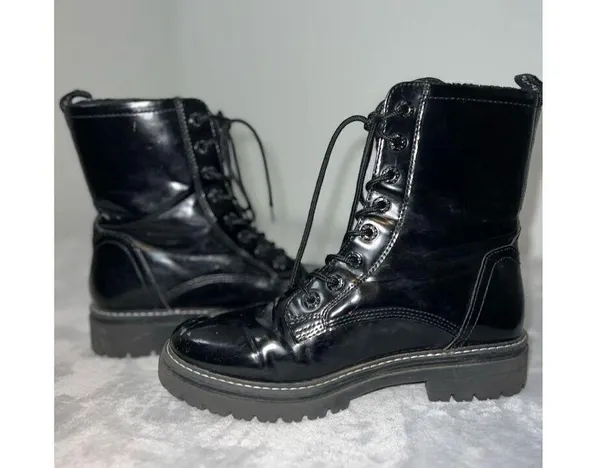 BENCH Women’s Lace Up Black Moto Combat Boots 10 - Image 7
