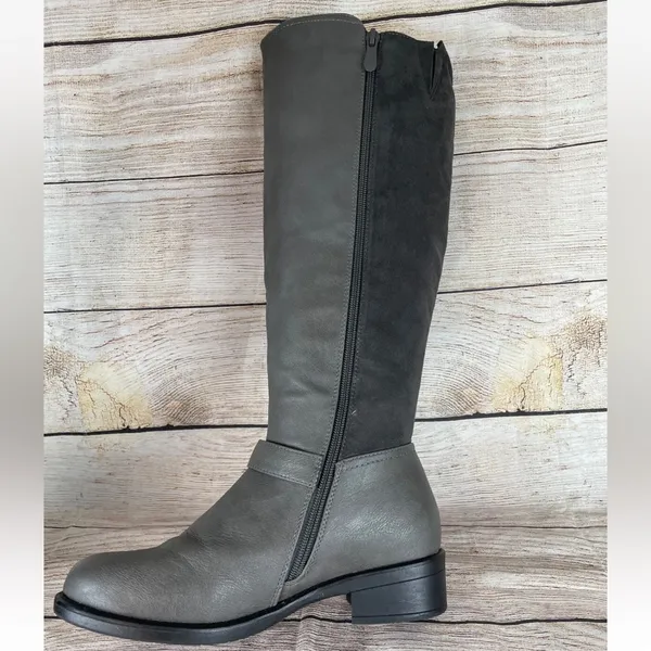 Dream Paris Gray Over the Knee Riding Boots Size 6 - Image 4