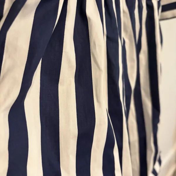 Pinch Striped Blue White Button Front Romper Shorts 3/4 Sleeve Collared Medium‎ Size undefined - Image 9