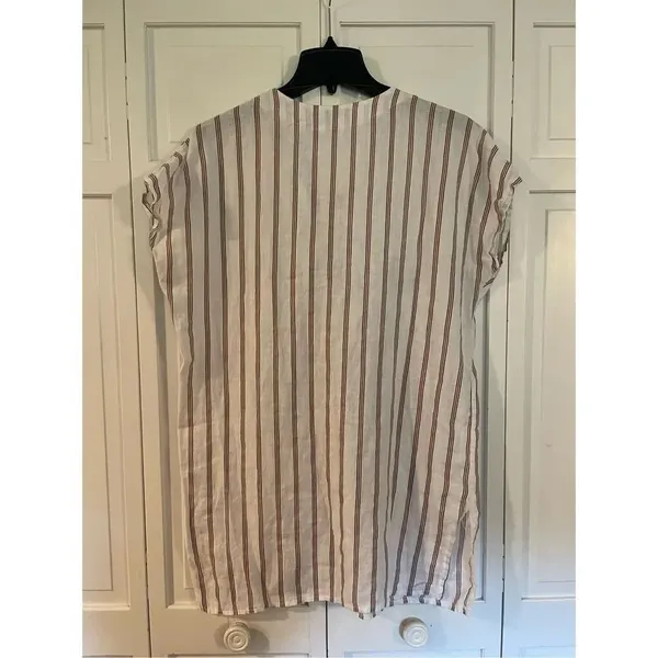 Viola Borghi made in Italy striped lace up tunic coverup - Image 8