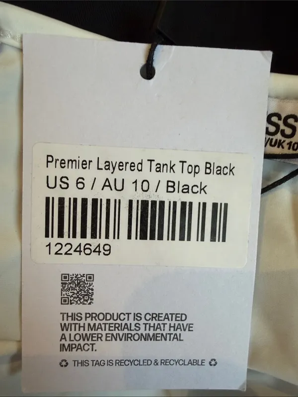 Princess Polly Premier layered tank top black white - Image 5