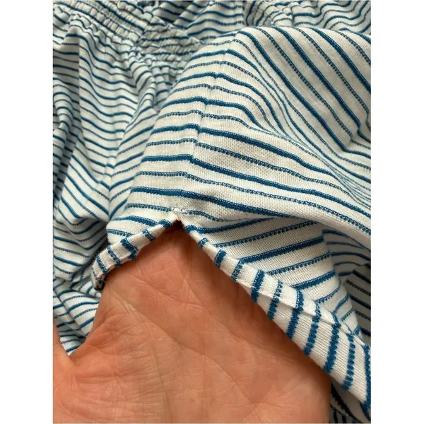 Lauren Ralph Lauren Blue Stripe Off Shoulder Tie Sleeve Top L‎ - Image 7