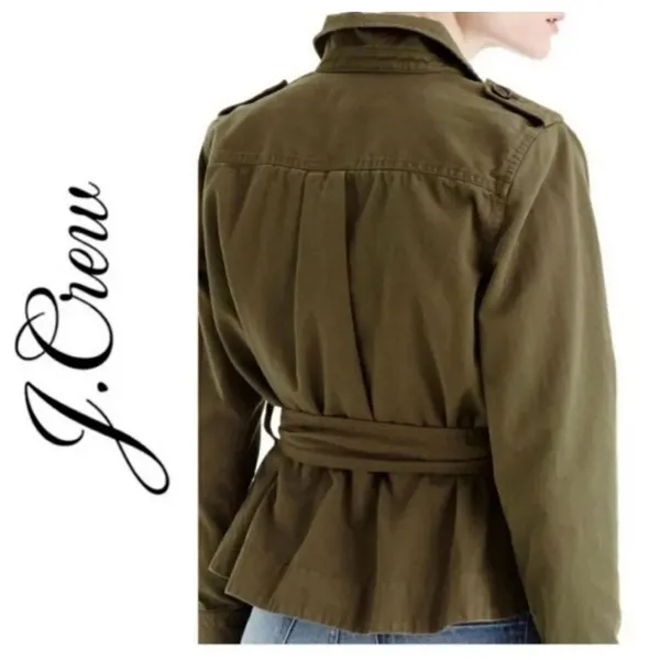 ✨J.Crew Green Cropped Fatigue Utility Sz Small Jacket✨ - Image 3