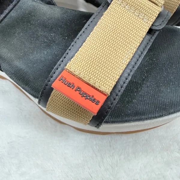 Hush Puppies Brite‎ Jute Black Tan Platform Sporty Sandals HW06698-002 Womens 8 - Image 4