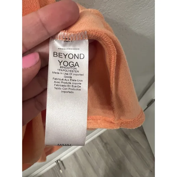Beyond Yoga OUT OF TOWN Dress Terry Sleeveless Mini WOMEN M ORANGE DREAM‎ - Image 3
