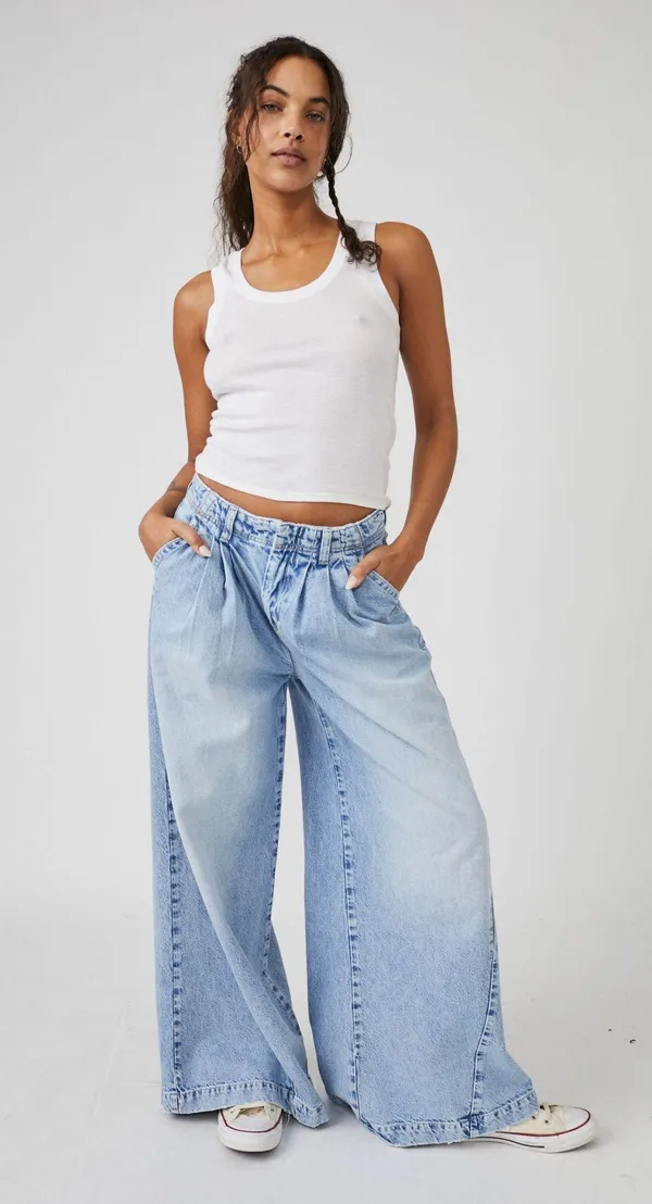 Free People We The Free Equinox Denim Trousers - Image 7