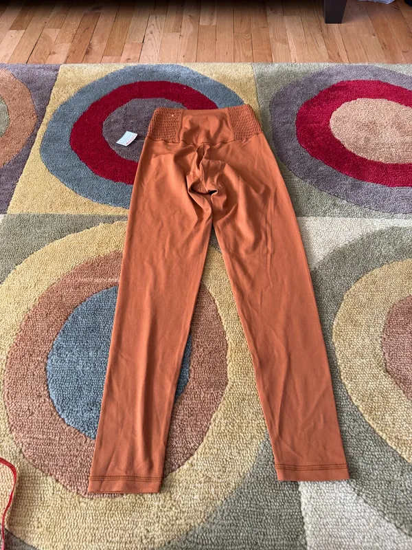 Outdoor Voices NWT Offline by Aerie Real Me 7/8 Leggings Ruched High Rise Orange Size Small - Image 6