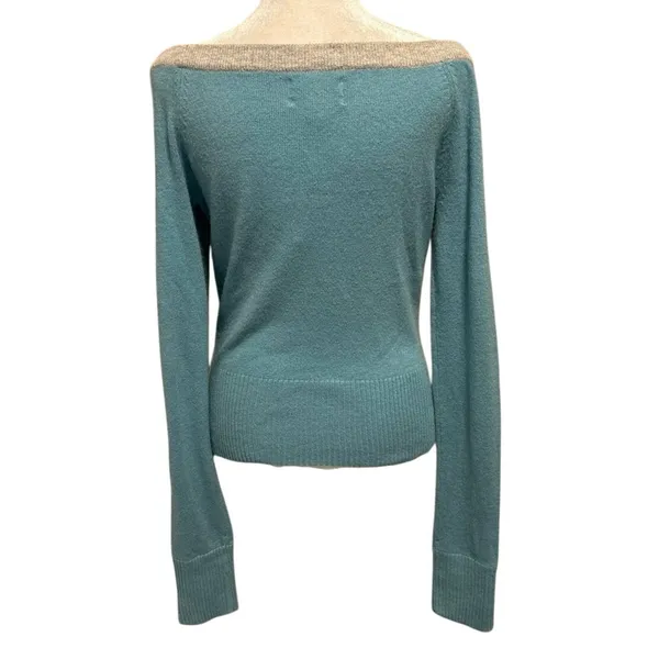 NEW Abercrombie & Fitch L Off Shoulder Sweater Y2K Wool Angora Cashmere Vintage - Image 2
