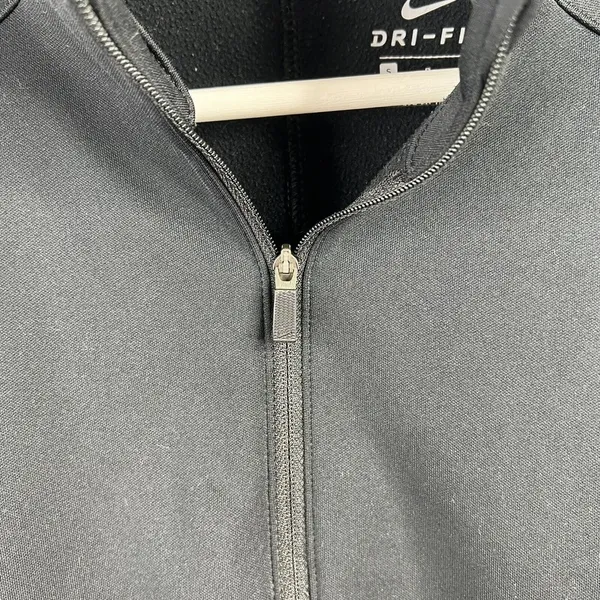 Nike Dri-Fit Size S Sweatshirt Pullover 1/2 Zip Long Sleeve‎ Golf Black 930149 - Image 5