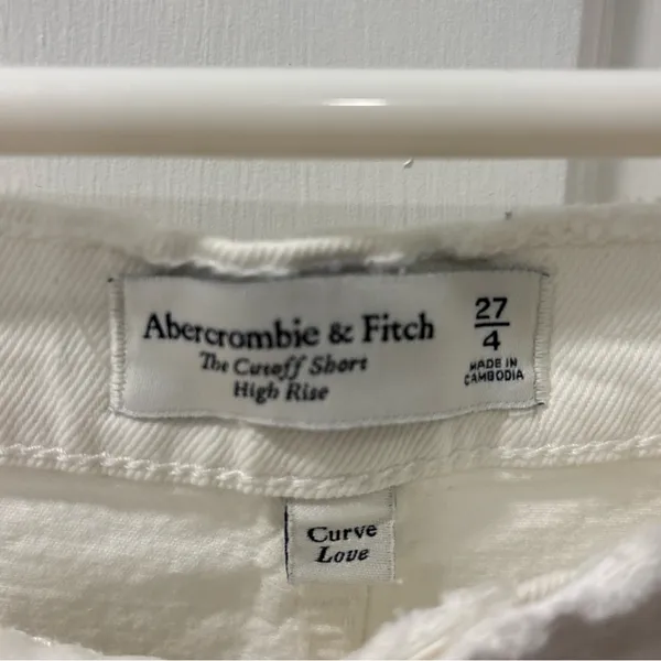 Abercrombie & Fitch Women’s The Cutoff Short Size 27/4 High Rise White Distress - Image 3