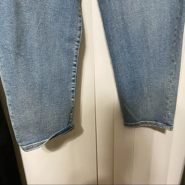 AVA•VIV cinched waist denim blue jeans - Image 2