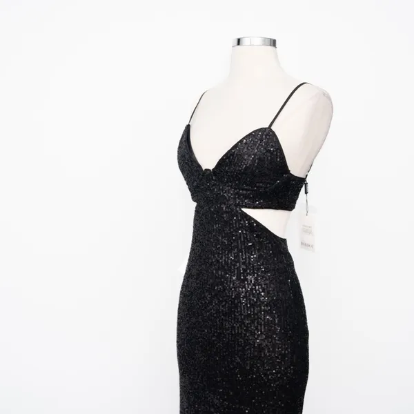 Bardot Black Sequin Cutout‎ Dress - Extra Small - Image 8