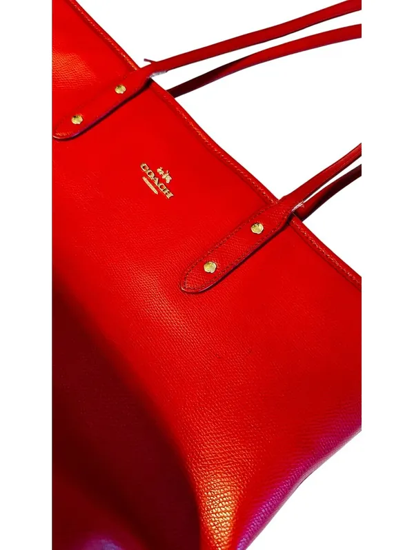 Coach Red City Zipper Tote - Image 8