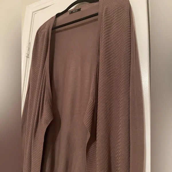 Mango Taupe Open Front Cardigan size S - Image 2